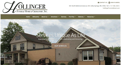 Desktop Screenshot of hollingerfuneralhome.com